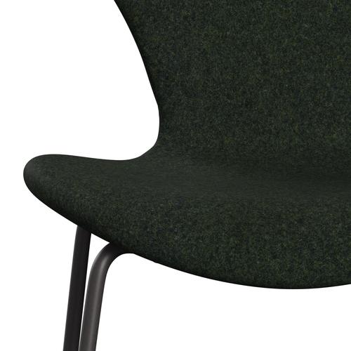 Fritz Hansen 3107 Krzesło pełna tapicerka, ciepły grafit/Divina Md Moss Green