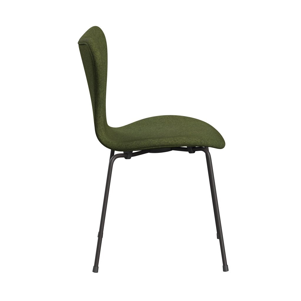 Fritz Hansen 3107 Full Tapicerka, ciepły grafit/Divina MD Wintergreen