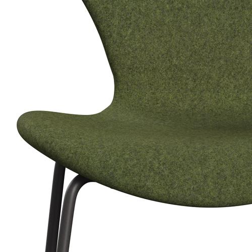 Fritz Hansen 3107 Full Tapicerka, ciepły grafit/Divina MD Wintergreen