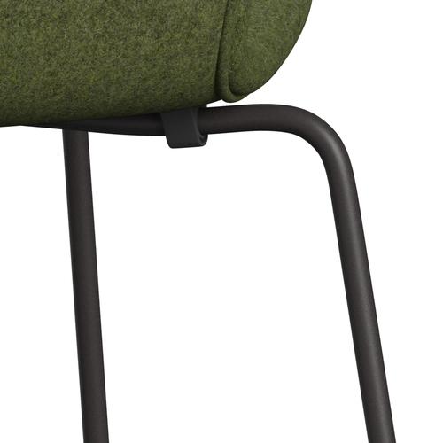 Fritz Hansen 3107 Full Tapicerka, ciepły grafit/Divina MD Wintergreen