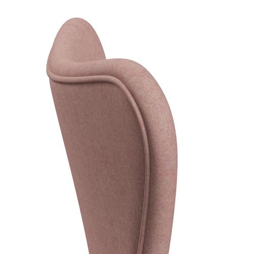 Fritz Hansen 3107 Krzesło pełne tapicerka, ciepły grafit/Divina MD Soft Pink