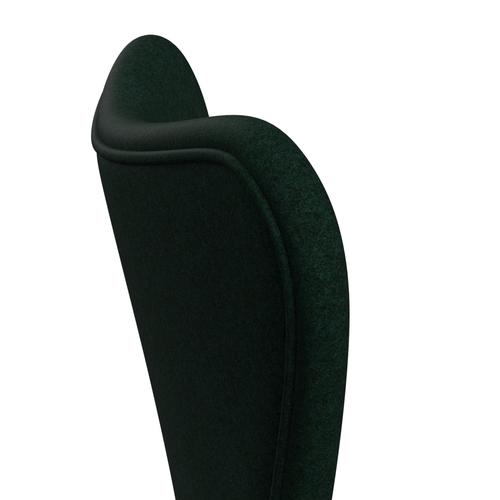 Fritz Hansen 3107 Krzesło pełna tapicerka, ciepły grafit/divina Melange Dark Green