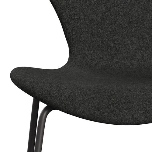 Fritz Hansen 3107 Krzesło Pełna tapicerka, ciepły grafit/Divina Melange Grey