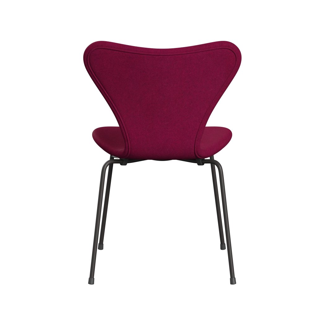 Fritz Hansen 3107 Krzesło Pełna tapicerka, ciepły grafit/Divina Melange Pink