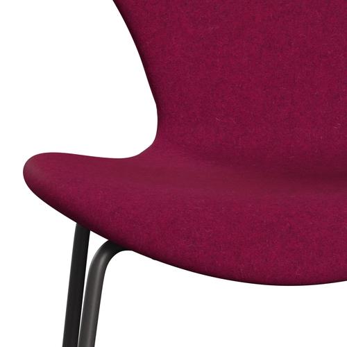 Fritz Hansen 3107 Krzesło Pełna tapicerka, ciepły grafit/Divina Melange Pink