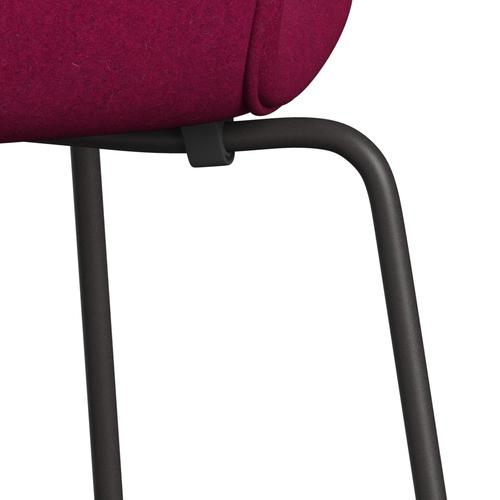 Fritz Hansen 3107 Krzesło Pełna tapicerka, ciepły grafit/Divina Melange Pink