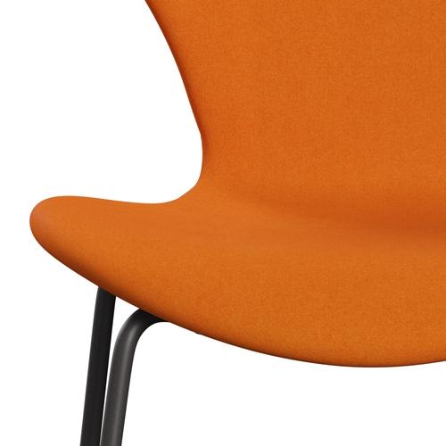 Fritz Hansen 3107 Chair Full Upholstery, Warm Graphite/Divina Orange (Div444)