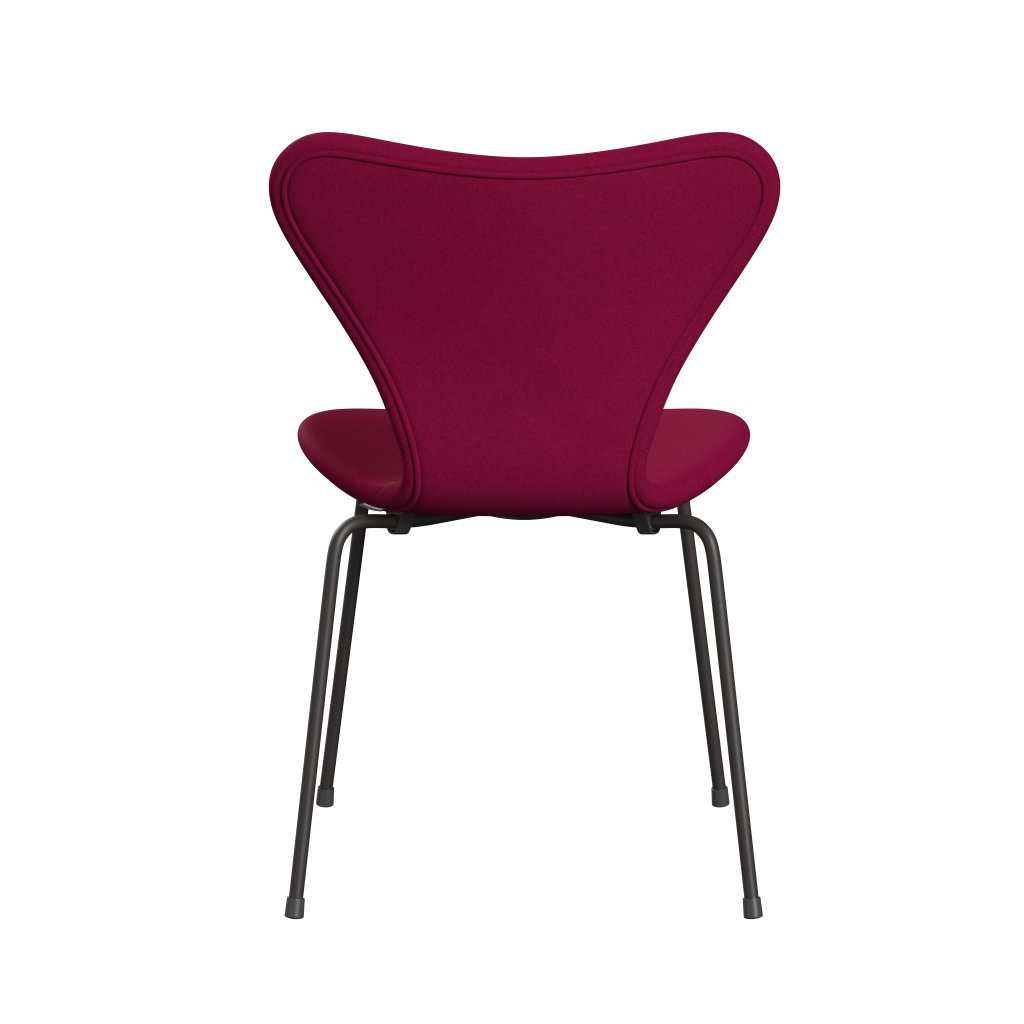 Fritz Hansen 3107 Krzesło pełna tapicerka, ciepły grafit/Divina Pink Dark