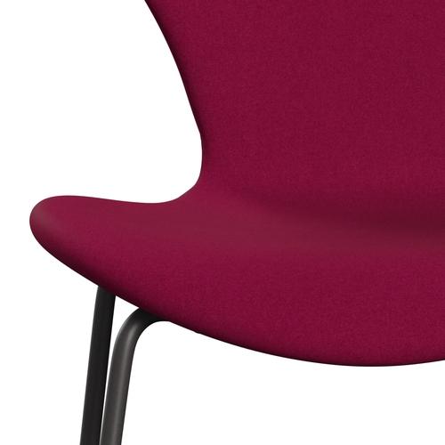 Fritz Hansen 3107 Krzesło pełna tapicerka, ciepły grafit/Divina Pink Dark