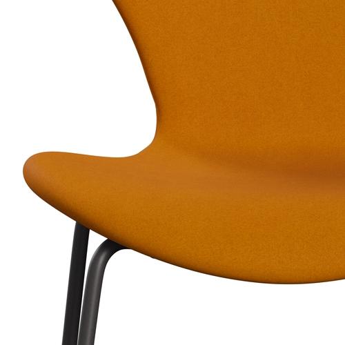 Fritz Hansen 3107 Chair Full Upholstery, Warm Graphite/Divina Mustard