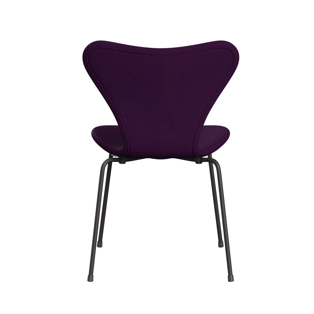 Fritz Hansen 3107 Krzesło pełna tapicerka, ciepły grafit/divina Violet (DIV696)