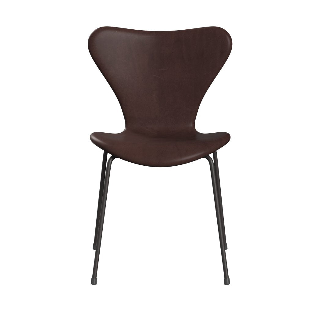 Fritz Hansen 3107 Chair Full Upholstery, Warm Graphite/Embrace Chocolate