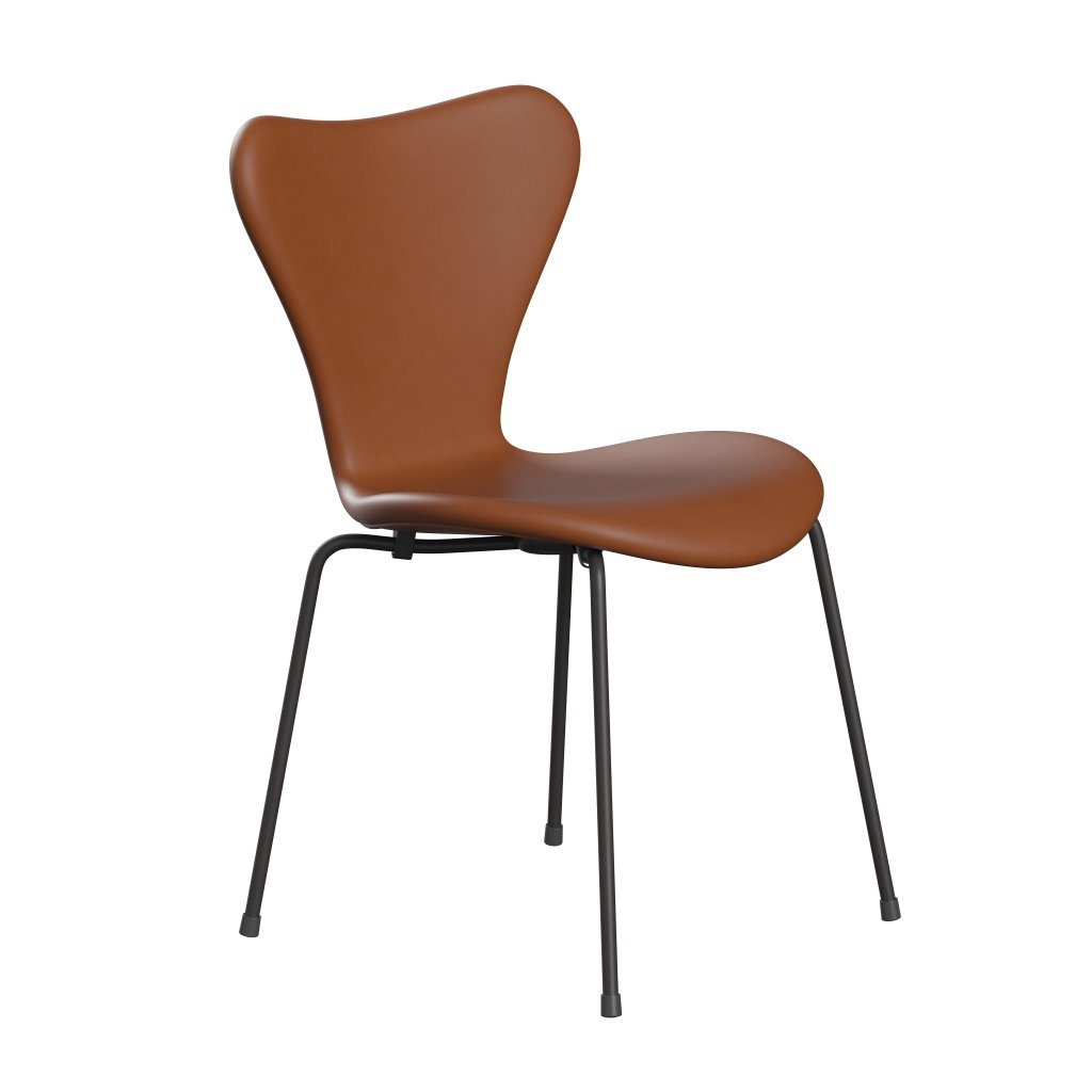 Fritz Hansen 3107 Chair Full Upholstery, Warm Graphite/Essential Walnut