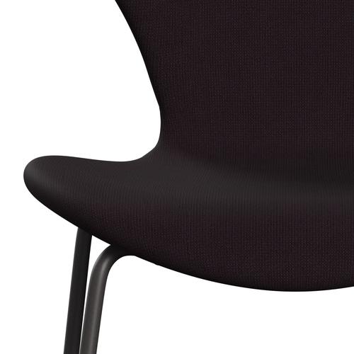 Fritz Hansen 3107 Krzesło pełna tapicerka, ciepły grafit/sława brąz (F61108)