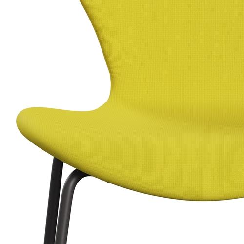 Fritz Hansen 3107 Chair Full Upholstery, Warm Graphite/Fame Yellow