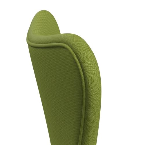 Fritz Hansen 3107 Chair Full Upholstery, Warm Graphite/Fame Light Grass Green