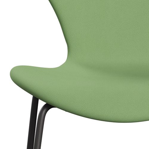 Fritz Hansen 3107 Chair Full Upholstery, Warm Graphite/Fame Light Green