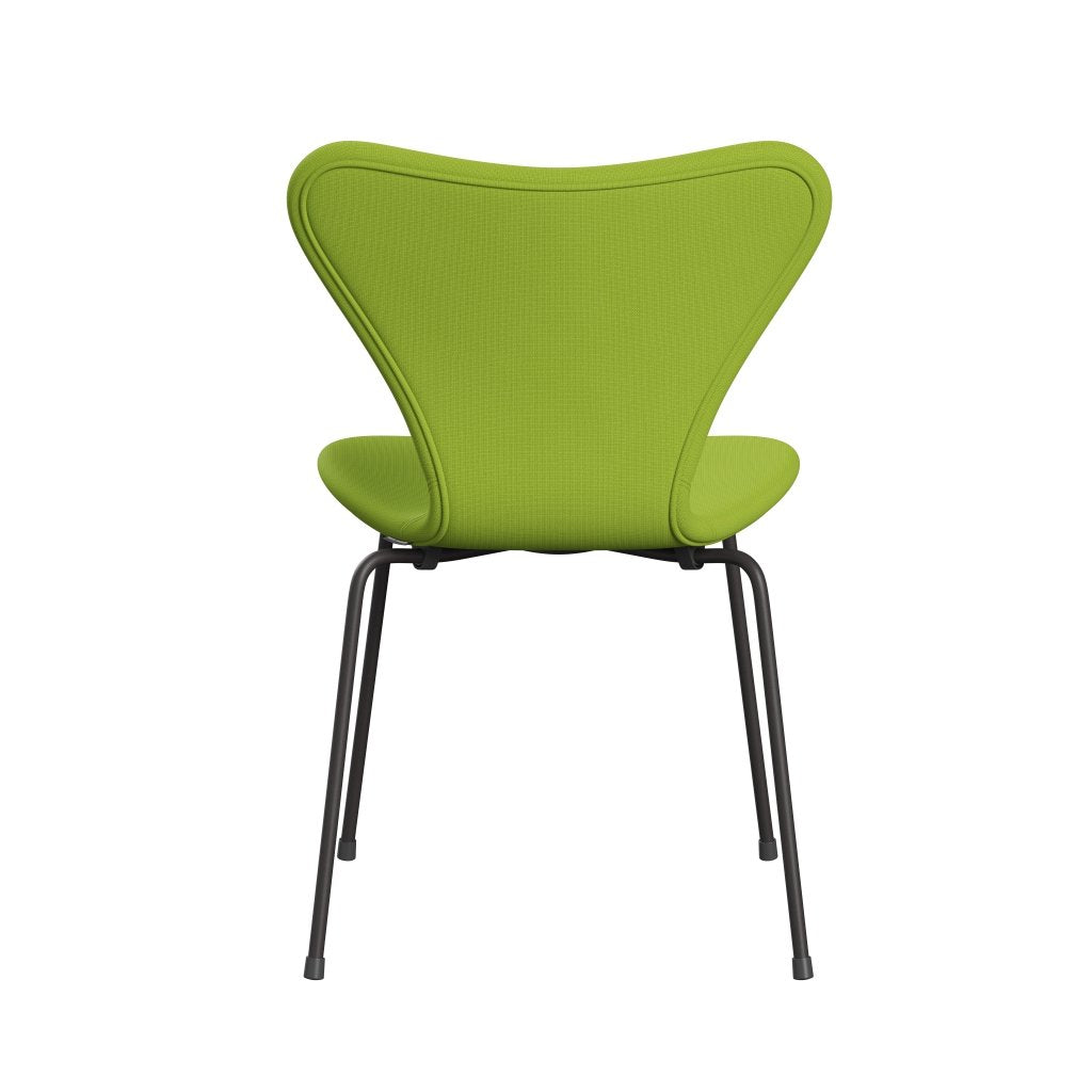 Fritz Hansen 3107 krzesło pełne tapicerka, ciepły grafit/sława neonowa zielona