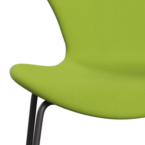 Fritz Hansen 3107 krzesło pełne tapicerka, ciepły grafit/sława neonowa zielona