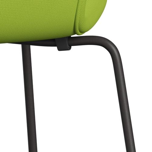 Fritz Hansen 3107 Chair Full Upholstery, Warm Graphite/Fame Neon Green