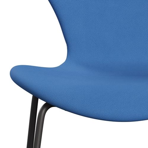 Fritz Hansen 3107 Chair Full Upholstery, Warm Graphite/Fame Turquoise (F66118)