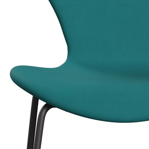 Fritz Hansen 3107 Chair Full Upholstery, Warm Graphite/Fame Turquoise (F67016)