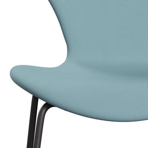 Fritz Hansen 3107 Chair Full Upholstery, Warm Graphite/Fame Turquoise Light