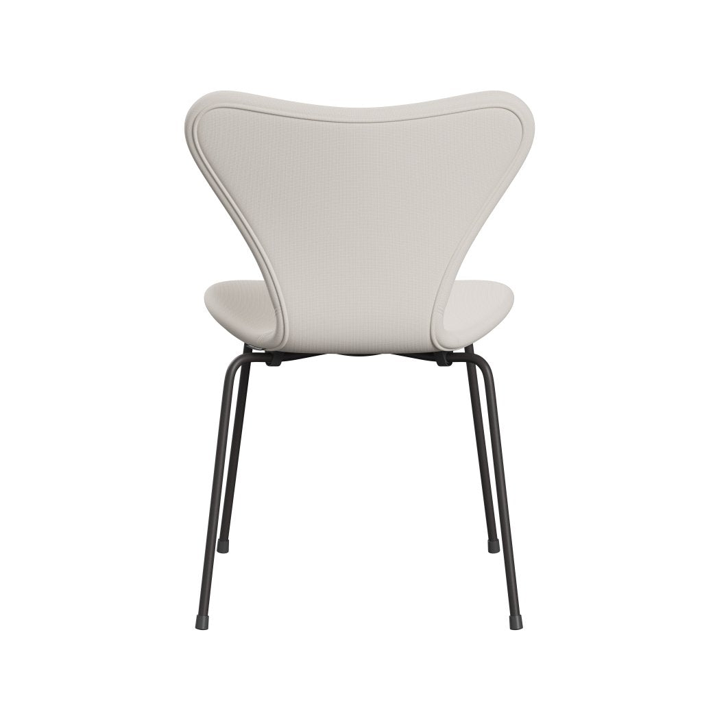 Fritz Hansen 3107 krzesło pełne tapicerka, ciepły grafit/sława biała