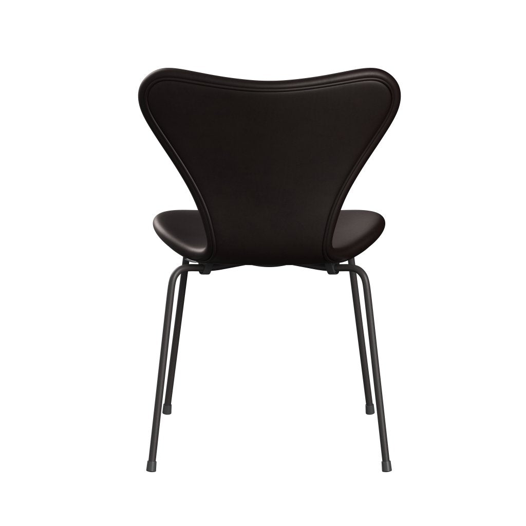 Fritz Hansen 3107 krzesło pełne tapicerka, ciepły grafit/Grace Dark Brown