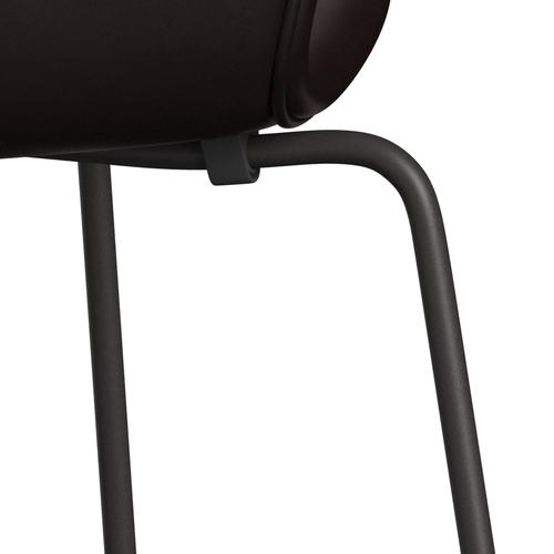 Fritz Hansen 3107 Chair Full Upholstery, Warm Graphite/Grace Dark Brown