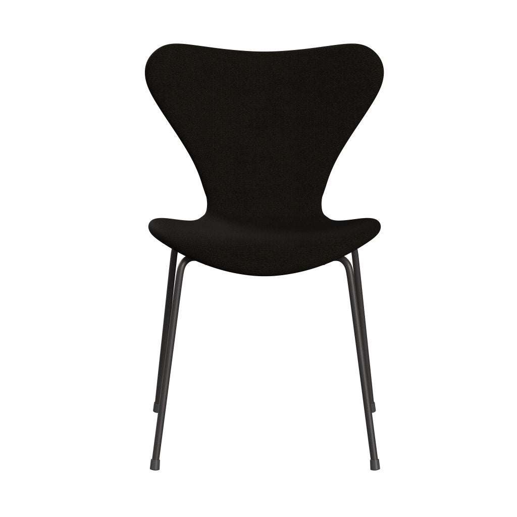 Fritz Hansen 3107 Krzesło Pełna tapicerka, ciepły grafit/Hallingdal Dark Brown