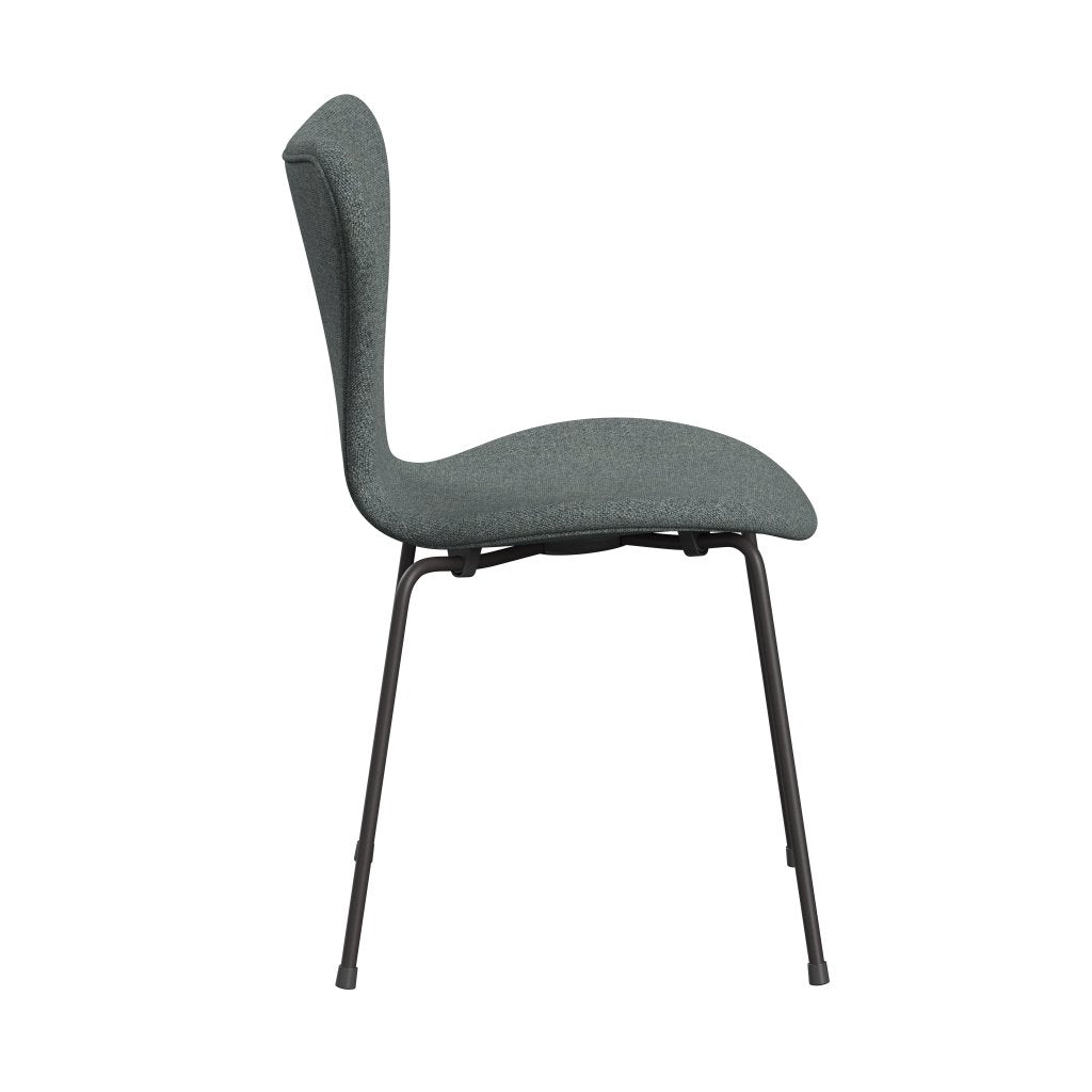 Fritz Hansen 3107 Krzesło pełna tapicerka, ciepły grafit/hallingdal grey