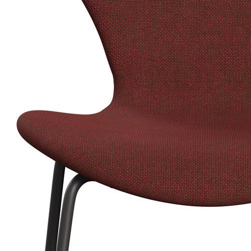 Fritz Hansen 3107 Krzesło Pełna tapicerka, ciepły grafit/Hallingdal Red/Green