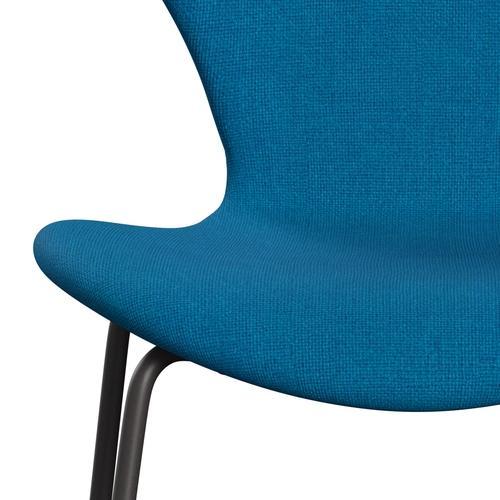 Fritz Hansen 3107 Chair Full Upholstery, Warm Graphite/Hallingdal Turquoise