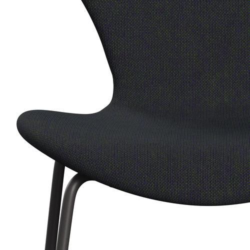 Fritz Hansen 3107 Chair Full Upholstery, Warm Graphite/Hallingdal Violet/Green