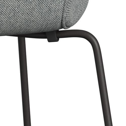 Fritz Hansen 3107 Chair Full Upholstery, Warm Graphite/Hallingdal White Grey