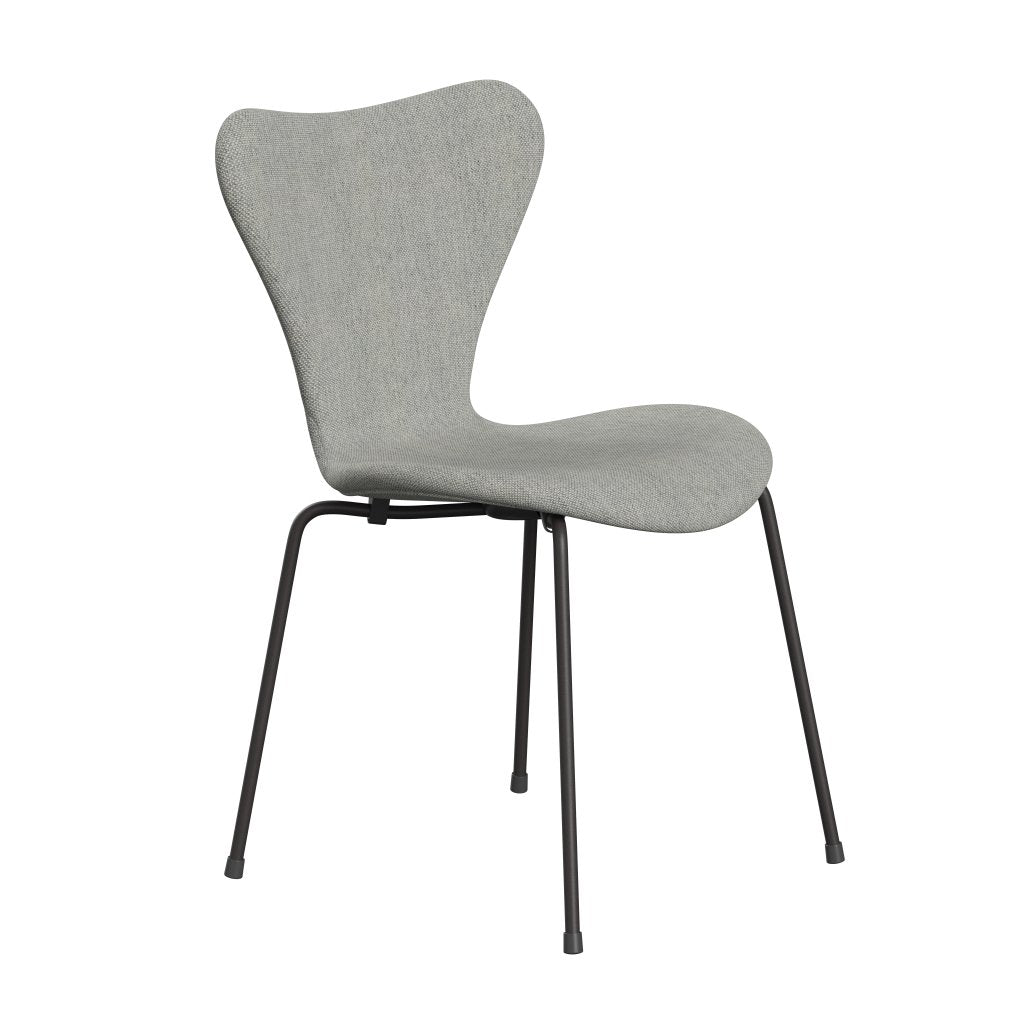 Fritz Hansen 3107 Krzesło pełna tapicerka, ciepły grafit/hallingdal White/Grey