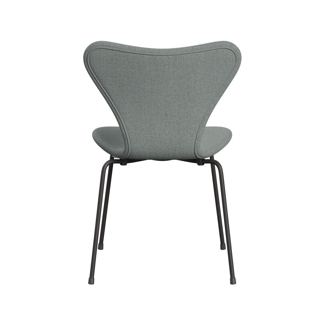 Fritz Hansen 3107 Krzesło pełna tapicerka, ciepły grafit/re wełna blada aqua