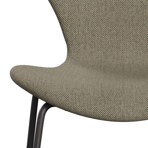 Fritz Hansen 3107 Krzesło pełna tapicerka, ciepły grafit/re wełna światła beżowa/naturalne