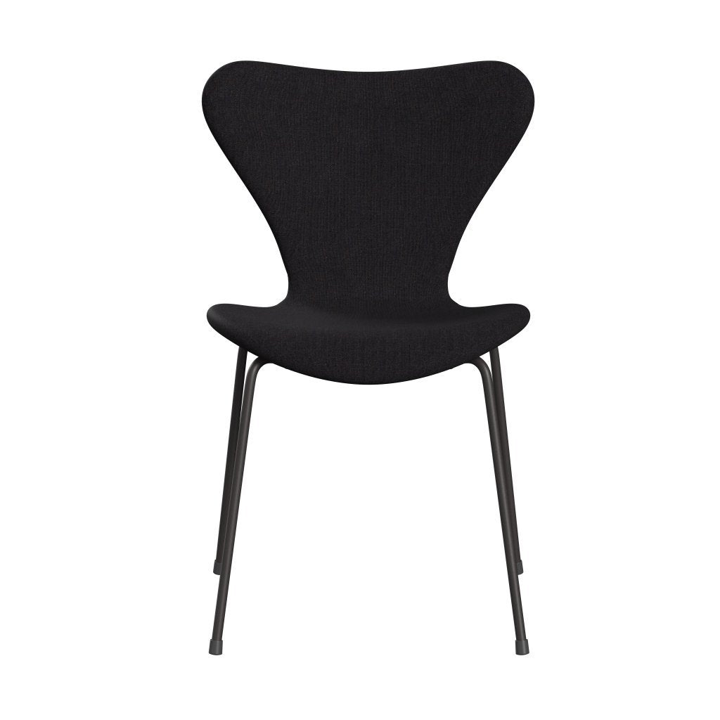 Fritz Hansen 3107 Chair Full Upholstery, Warm Graphite/Remix Dark Blue Aubergine