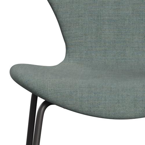 Fritz Hansen 3107 Krzesło pełna tapicerka, ciepły grafit/remiks zielony/szary