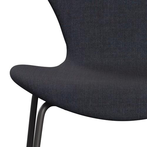 Fritz Hansen 3107 Chair Full Upholstery, Warm Graphite/Remix Denim Blue