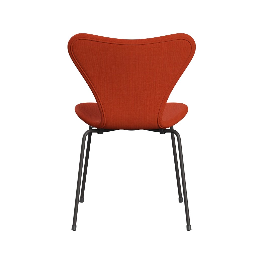 Fritz Hansen 3107 Chair Full Upholstery, Warm Graphite/Remix Orange