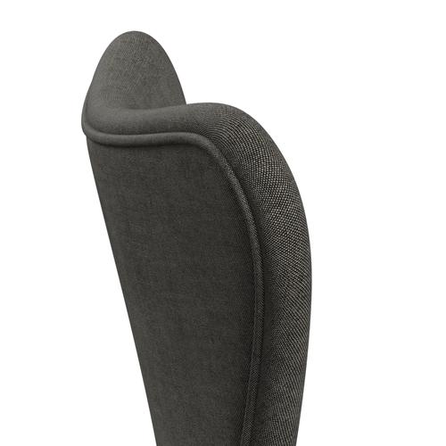 Fritz Hansen 3107 Chair Full Upholstery, Warm Graphite/Remix Black & White