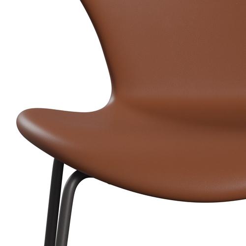 Fritz Hansen 3107 Chair Full Upholstery, Warm Graphite/Soft Cognac