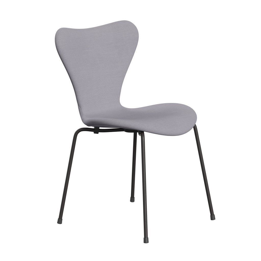 Fritz Hansen 3107 Krzesło pełna tapicerka, ciepły grafit/stalkut Siber Grey Light