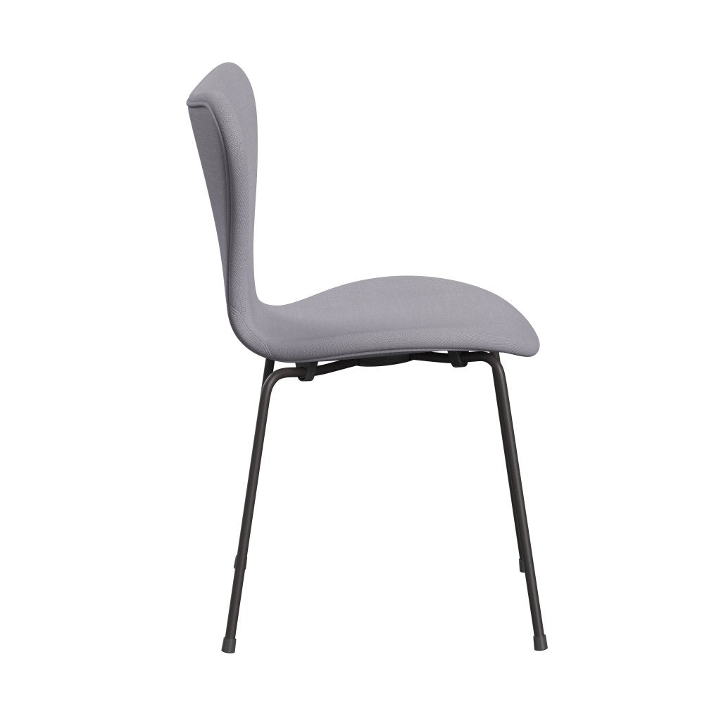 Fritz Hansen 3107 Krzesło pełna tapicerka, ciepły grafit/stalkut Siber Grey Light