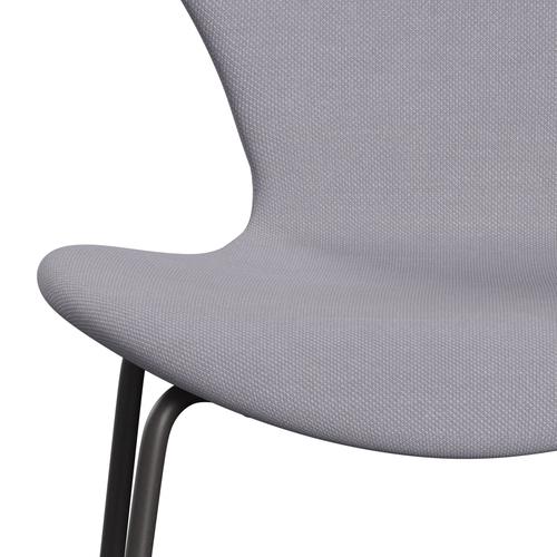 Fritz Hansen 3107 Krzesło pełna tapicerka, ciepły grafit/stalkut Siber Grey Light