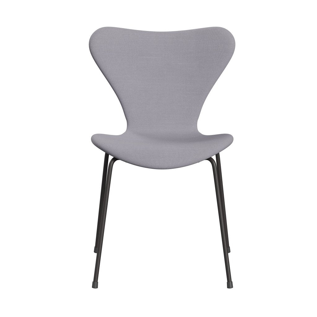 Fritz Hansen 3107 Krzesło pełna tapicerka, ciepły grafit/stalkut Siber Grey Light