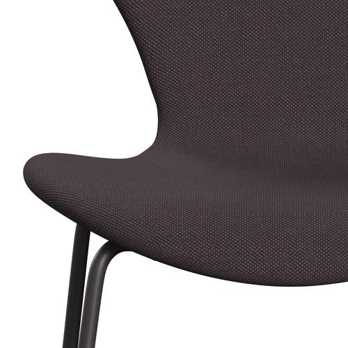 Fritz Hansen 3107 Krzesło pełna tapicerka, ciepły grafit/stalcut trio brązowy